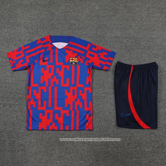 Fato de Treino
 Barcelona 2022-2023 Manga Curta
 Vermelho
 y Azul
 - Calcas Curta
